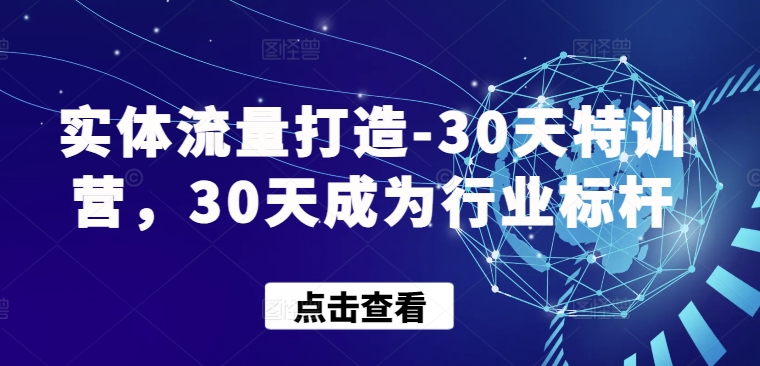 实体流量打造-30天特训营，30天成为行业标杆-东南兔资源网